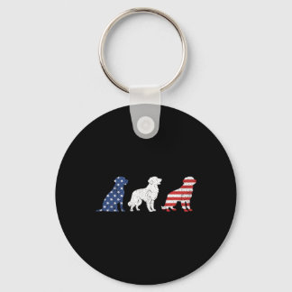 Porte-clés Golden Retriever 4 juillet Merica