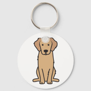 Porte-clés Golden Retriever Dog Cartoon