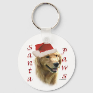 Porte-clés Golden Retriever Père Noël Paws