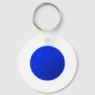 Porte-clés Golf Ball Blue The MUSEUM Zazzle Gifts
