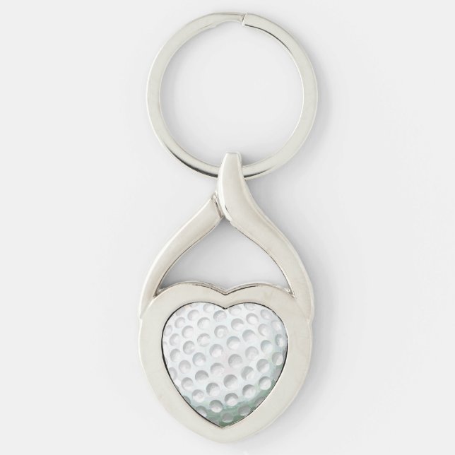Porte-clés Golf Ball Twisted Heart Fancy Porte - clé (Devant)