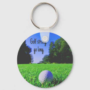 Porte-clés Golf strong go long grass golf ball