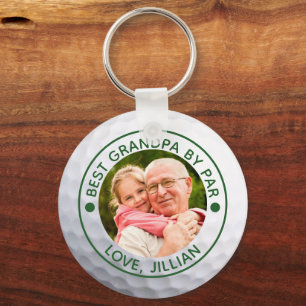 Porte-clés Golfer BEST GRANDPA BY PAR Photo Custom