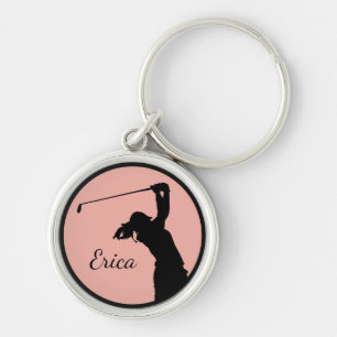 Porte-clés Golfer Girl Golf Personnalisé Golf