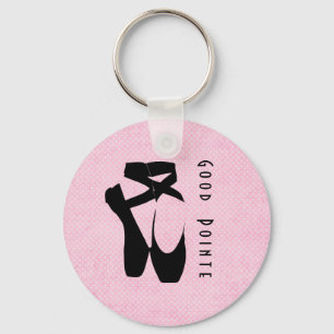 Porte-clés Good Pointe. Black Ballet Shoes En Pointe