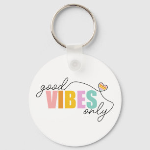Porte-clés Good Vibes seulement Rainbow Heart