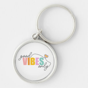 Porte-clés Good Vibes seulement Rainbow Heart