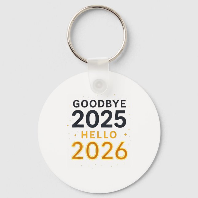 Porte-clés Goodbye 2025 — Hello 2026 _ Bold Modern Contrast  (Recto)