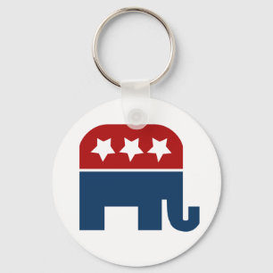 Porte-clés GOP éléphant Logo design républicain