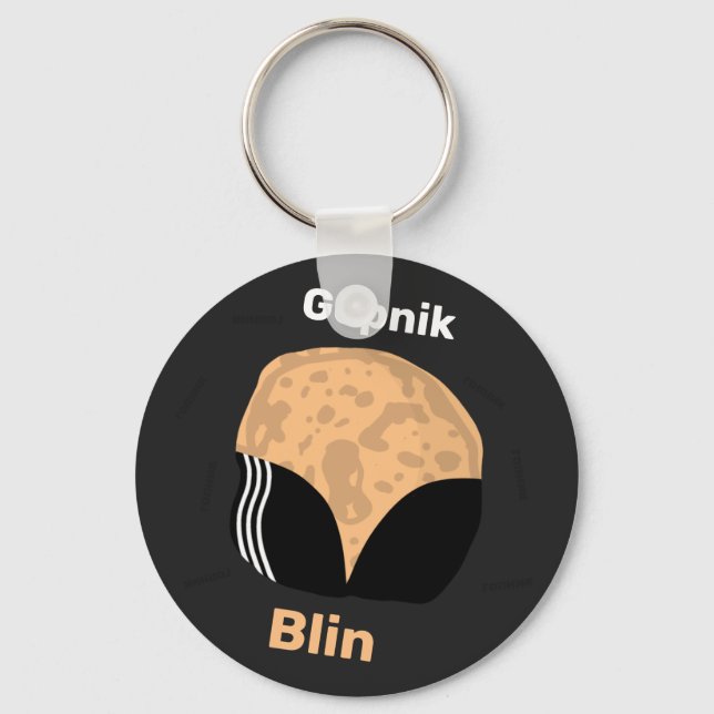 Porte-clés Gopnik Blin | Bouton Niveau supérieur Gold (Recto)