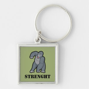 Porte-clés Gorille fâché des textes faits sur commande