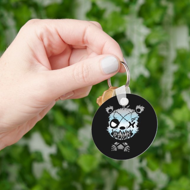 Porte-clés Goth Demiboy Fierté Drapeau ours couleur (main)