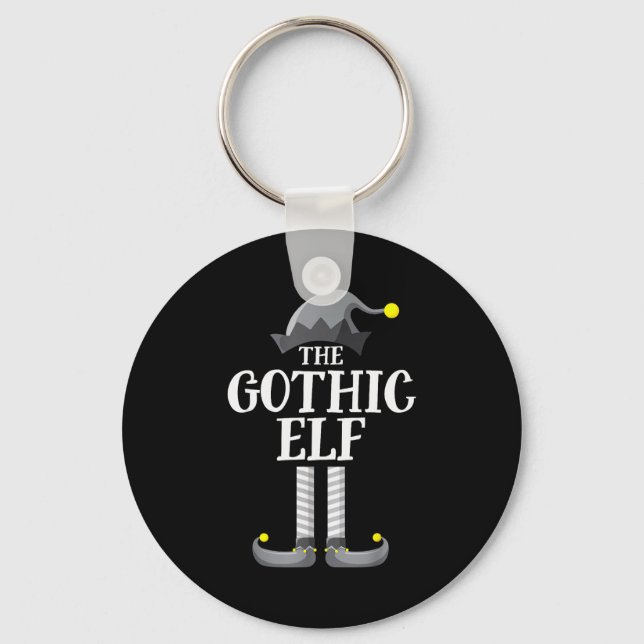 Porte-clés Gothic Black Elf Matching Family Group Christmas P (Recto)