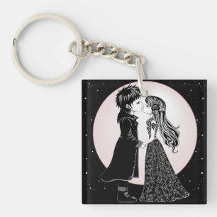 Porte-clés Gothique Emo Enfants Kiss Valentine's Day