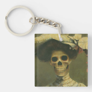 Porte-clés Gothique Squelette Lady Porte - clé acrylique