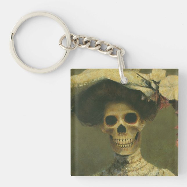 Porte-clés Gothique Squelette Lady Porte - clé acrylique (Devant)