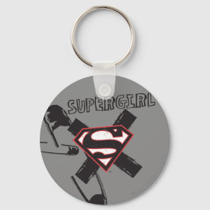 Porte-clés Goupilles de sécurité noires de Supergirl