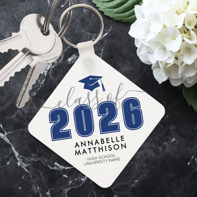 Porte-clés Graduate Blue Graduate (Graduate Blue Graduation keychain)