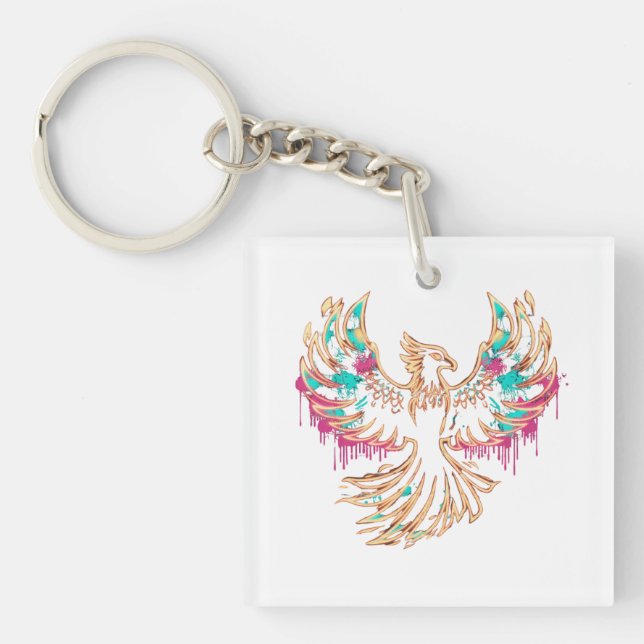 Porte-clés "Graffiti Phoenix Rising" (Devant)