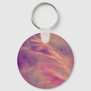 Porte-clés Graine d'herbe violet Art numérique de brume