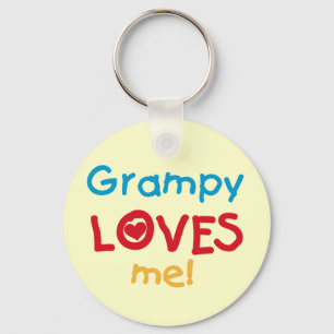 Porte-clés Grampy aime mes t-shirts et cadeaux