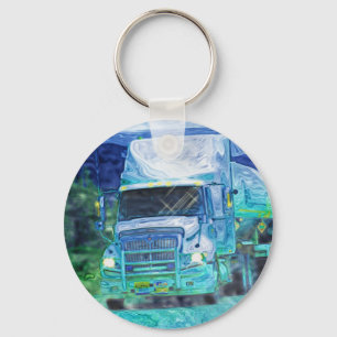 Porte-clés GRAND art d'AMANTS de CAMION de FRET
