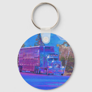 Porte-clés GRAND art d'AMANTS de CAMION de FRET