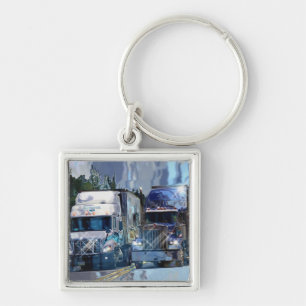Porte-clés GRAND art d'AMANTS de CAMION de FRET