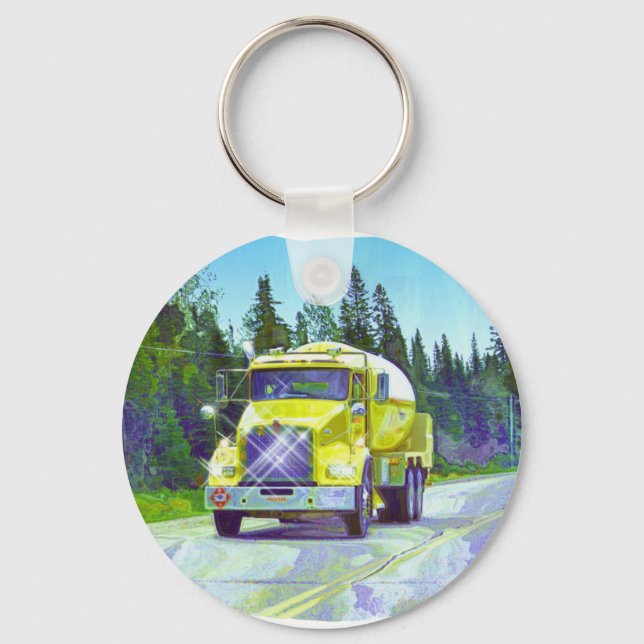 Porte-clés GRAND art d'AMANTS de CAMION de FRET (Recto)