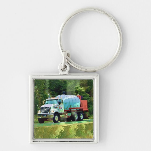 Porte-clés GRAND art d'AMANTS de CAMION de FRET (Devant)