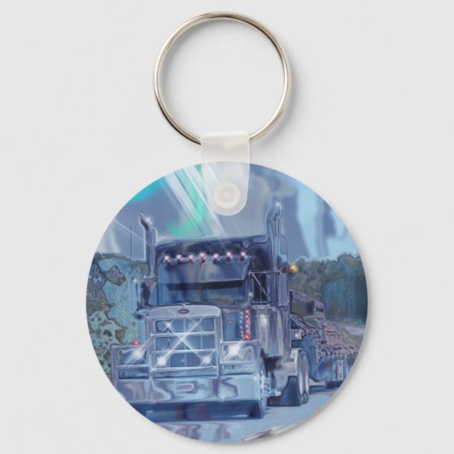Porte-clés GRAND art d'AMANTS de CAMION de FRET (Recto)