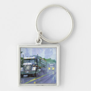 Porte-clés GRAND art d'AMANTS de CAMION de FRET