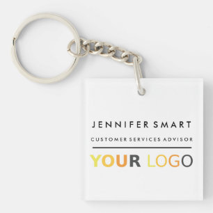 Porte-clés Grand Badge Personnalisé avec Logo pour Employés d