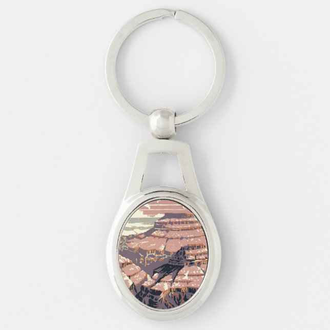 Porte-clés Grand Canyon Western Graphic Art American (Devant)