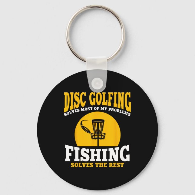 Porte-clés Grand Disque Golf Et Cadeau De Pêche (Recto)