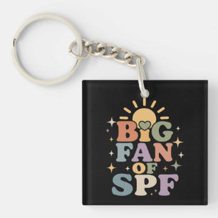 Porte-clés Grand fan de la protection solaire SPF en été