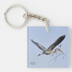 Porte-clés Grand héron bleu