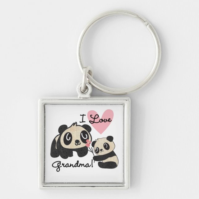 Porte-clés Grand-maman d'amour des ours panda I (Devant)
