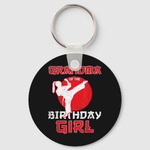 Porte-clés Grand-mère de la fille d'anniversaire de karaté ta