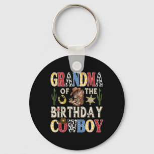 Porte-clés Grand-Mère De L'Anniversaire Cowboy Rodeo Western