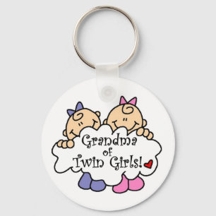 Porte-clés Grand-mère de Twin Girls Tshirts et cadeaux