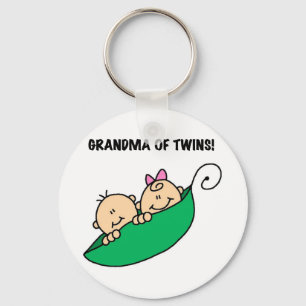Porte-clés Grand-mère de Twins Peas dans un Pod Tshirts et ca