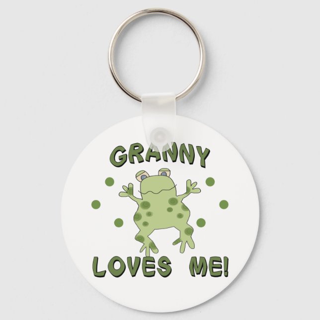 Porte-clés Grand-mère m'aime la grenouille (Recto)
