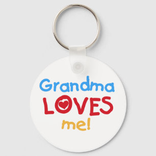 Porte-clés Grand-mère m'aime T-shirts et cadeaux