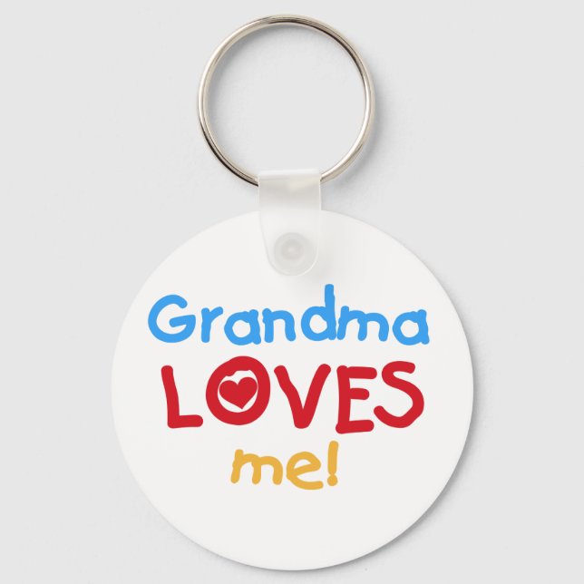 Porte-clés Grand-mère m'aime T-shirts et cadeaux (Recto)