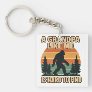 Porte-clés Grand-père Bigfoot Vintage Retro Sasquatch Drôle