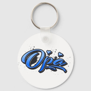 Porte-clés Grand-père Heart Graffiti Button