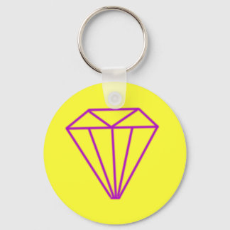 Porte-clés Grand porte - clé de diamant jaune