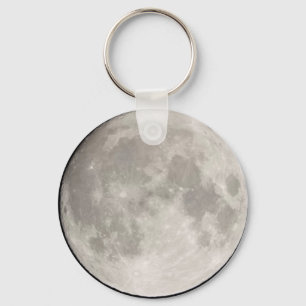 Porte-clés Grand Porte - clé gris de bouton de lune