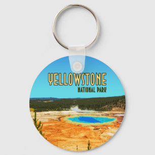 Porte-clés Grand Prismatic Yellowstone National Park Vintage